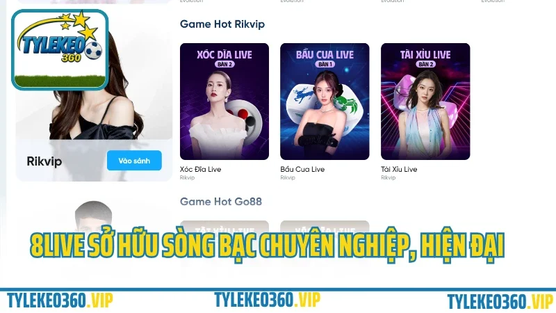Nhà cái 8live – cá cược thể thao, game bài & ưu đãi mỗi ngày 2025 4 8live sở hữu sòng bạc chuyên nghiệp, hiện đại