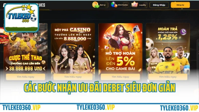 Debet – nhà cái mới nhưng uy tín, rút tiền cực nhanh 2025 8 Các bước nhận ưu đãi debet siêu đơn giản