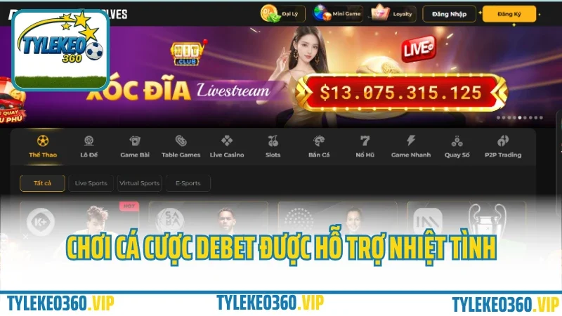 Debet – nhà cái mới nhưng uy tín, rút tiền cực nhanh 2025 4 Choi ca cuoc debet duoc ho tro nhiet tinh