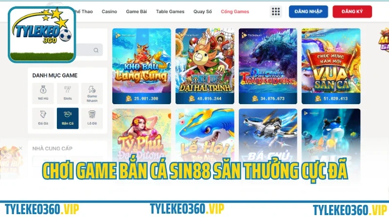 Sin88 – sân chơi cá cược quốc tế, lì xì khủng mỗi tuần 2025 5 Chơi game bắn cá sin88 săn thưởng cực đã