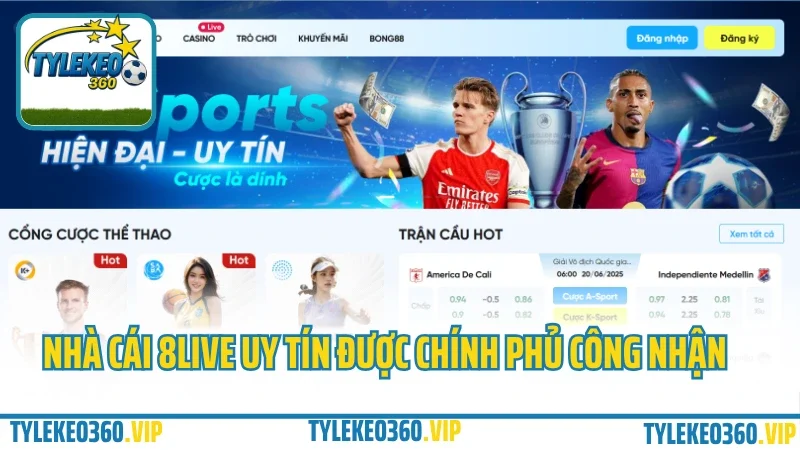 Nhà cái 8live – cá cược thể thao, game bài & ưu đãi mỗi ngày 2025 8 Nhà cái 8live uy tín được chính phủ công nhận