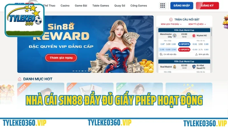 Sin88 – sân chơi cá cược quốc tế, lì xì khủng mỗi tuần 2025 3 Nhà cái sin88 đầy đủ giấy phép hoạt động
