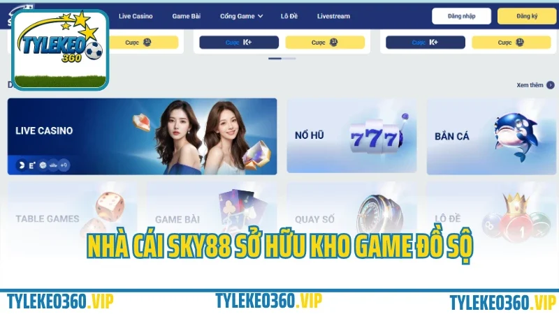 Sky88 – cá cược thể thao & casino trực tuyến bảo mật cao 2025 5 Nhà cái sky88 sở hữu kho game đồ sộ