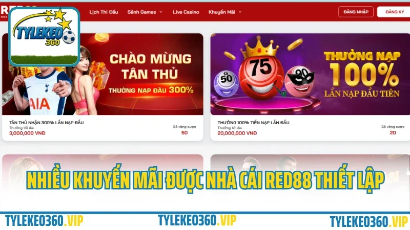 Red88 – nhà cái đa nền tảng, game bài & casino đổi thưởng 2025 9 Nhiều khuyến mãi được nhà cái red88 thiết lập
