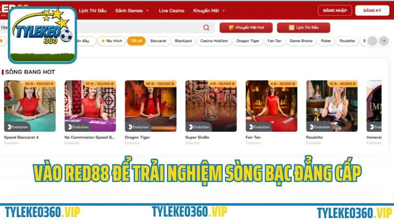 Red88 – nhà cái đa nền tảng, game bài & casino đổi thưởng 2025 5 Vào red88 để trải nghiệm sòng bạc đẳng cấp