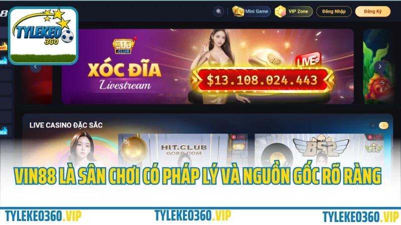 Vin88 – cổng game bài đổi thưởng dành riêng cho người việt 2025 4 Vin88 là sân chơi có pháp lý và nguồn gốc rõ ràng